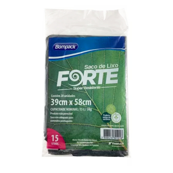 Bompack Bolsa De Basura 15Lt X 20 Unidades