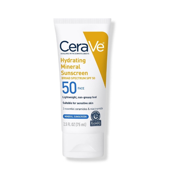 Cera-Ve Hydrating Mineral Sunscreen 50fps Face 75Ml.