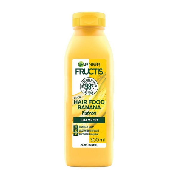 Garnier Frutis Shampoo Hf Banana Fuerza Cabello Debil 300Ml