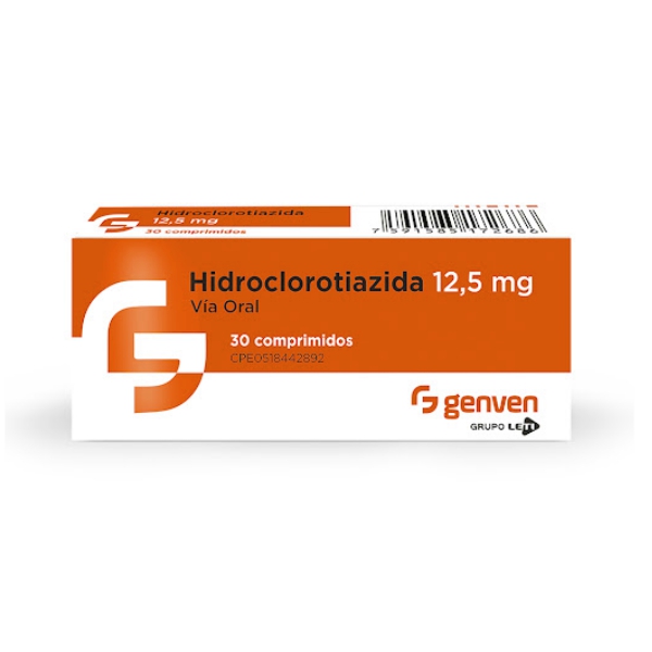 Hidroclorotiazida 12.5mg x 30 Comprimidos - Genven