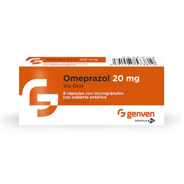 Omeprazol 20mg x 8 Cápsulas - Genven