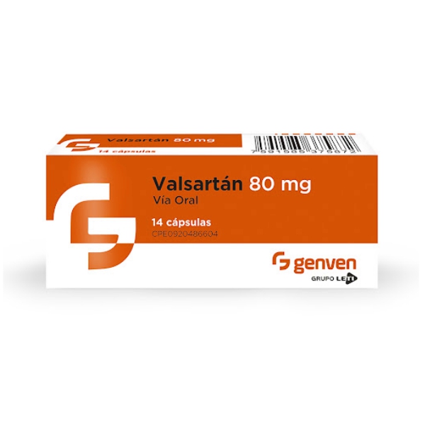 Valsartán 80mg x 14 Cápsulas - Genven