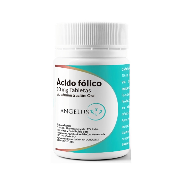 Ácido Fólico 10Mg X 60 Tabletas Angelus
