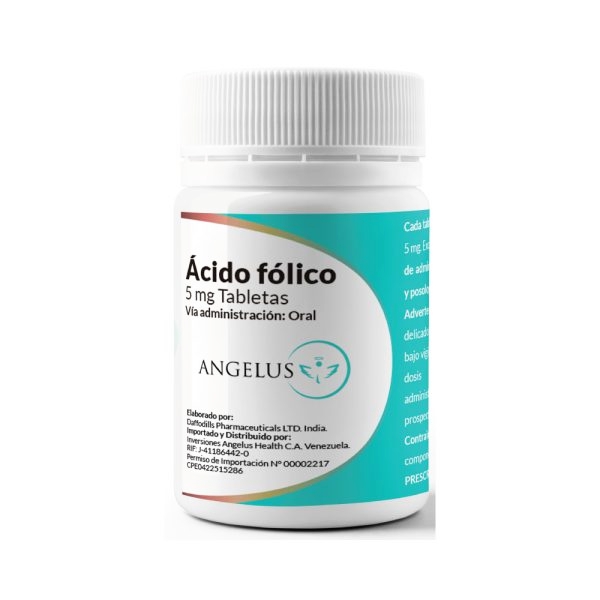 Ácido Fólico 5Mg X 60 Tabletas Angelus