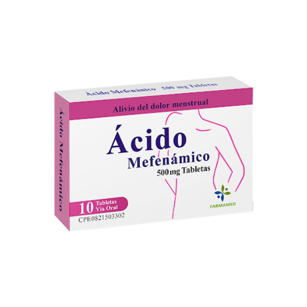 Ácido Mefenámico 500Mg X 10 Tabletas Evermed