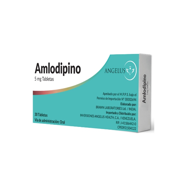 Amlodipino 5Mg X 30 Tabletas Angelus