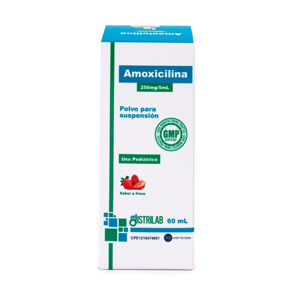 Amoxicilina Suspensión Polvo 250Mg/5Ml X 60Ml Distrilab