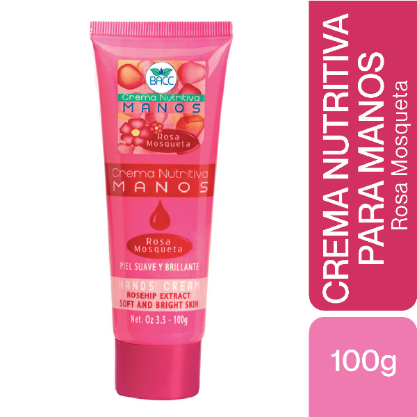 Bacc Crema Nutritiva Para Manos Rosa Mosqueta 100Gr
