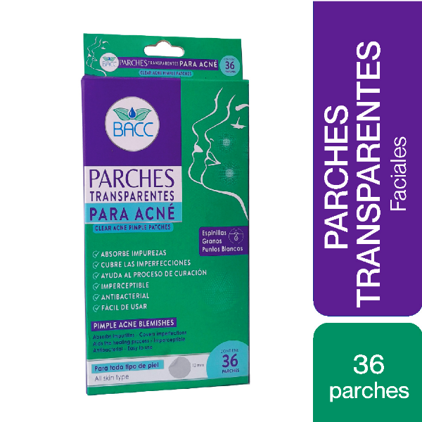 Bacc Parches Transparentes Para Acne 12Mm
