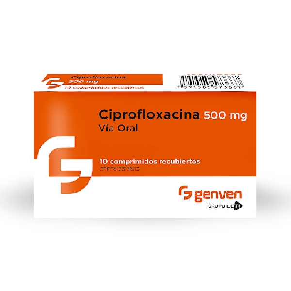 Ciprofloxacina 500Mg X 10 Tabletas Genven