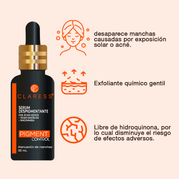 Claress Sérum Despigmentante Con Ácido Kojico 30Ml - Imagen 4