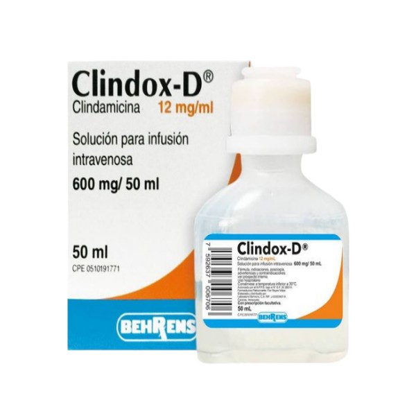 Clindox-D Clindamicina 12M/Ml X 50 Ml Solución I.V Behrens
