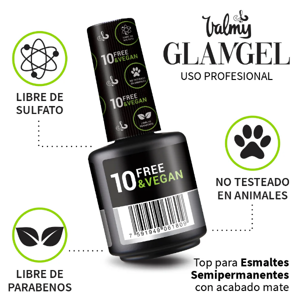 Valmy Tratamiento Glamgel Matte Top Coat - Imagen 2