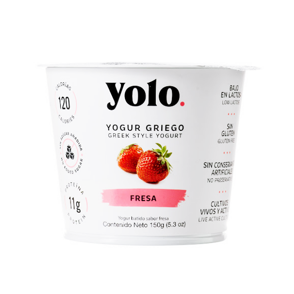 Yolo Yogurt Griego Fresa X 150Gr