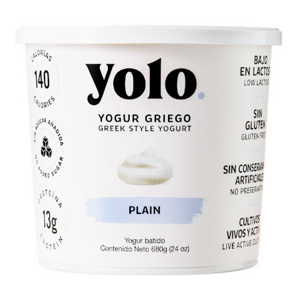 Yolo Yogurt Griego Plain X 680Gr