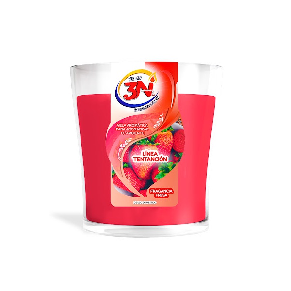 3N Vela Linea Tentación Fragancia Fresa X 289Gr