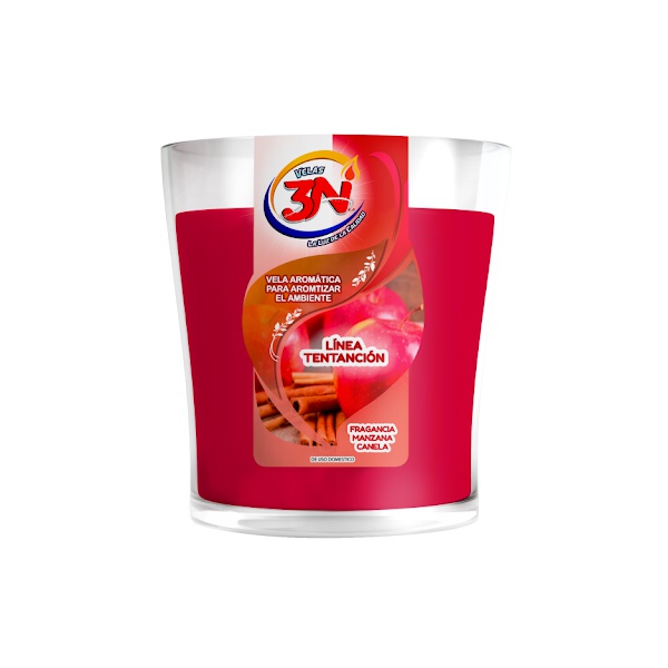 3N Vela Linea Tentación Fragancia Manzana Canela X 289Gr