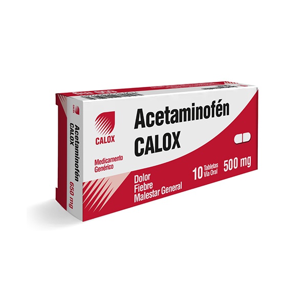Acetaminofén 500Mg X 10 Tabletas Calox