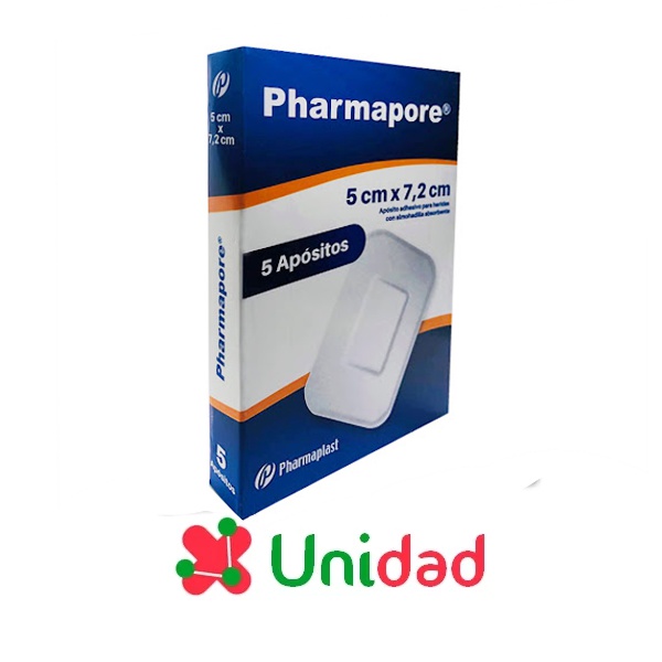 Aposito Adhesivo Para Heridas 5Cmx7.2Cm.Pharmapore x 1 Unidad
