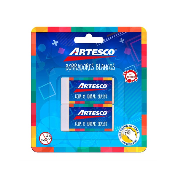 Artesco Borradores Blancos X 2 Unidades