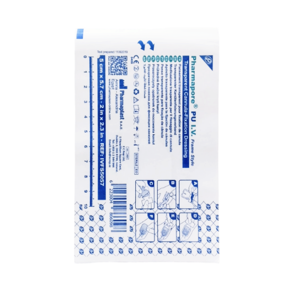 Aposito Transparente Para Fijacion De Vias Pediátrico 5Cmx5.7Cm Pharmapore x 1 Unidad