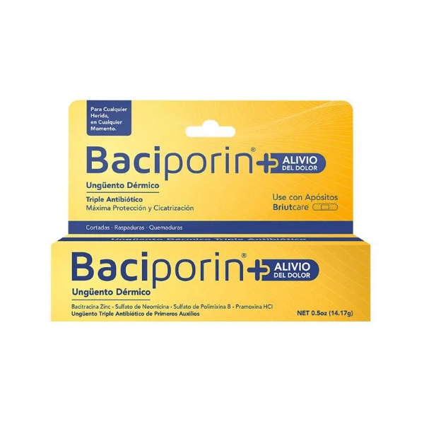 Baciporin Bacitracina+Neomicina+Polimixina Ungüento X 14.17Gr Briutcare