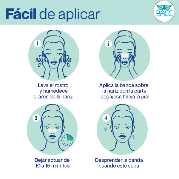 Bacc Bandas Nasales Limpieza Profunda 5 Unidades - Imagen 3