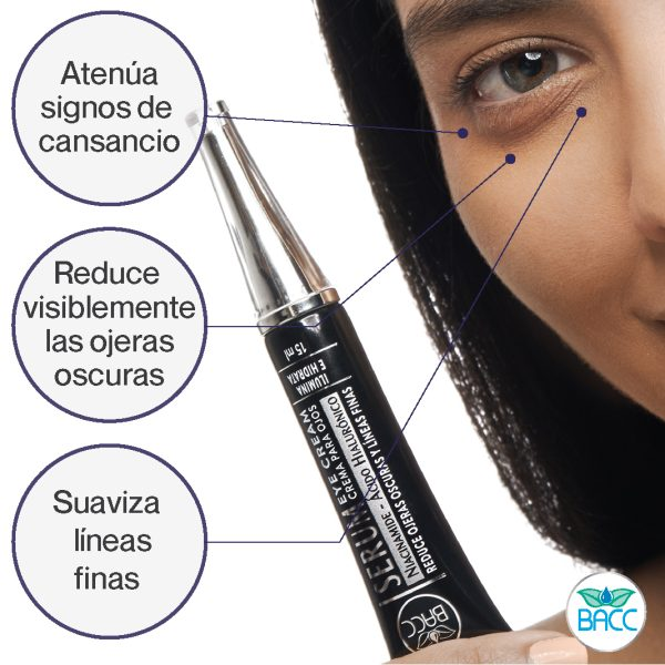 Bacc Sérum Eye Cream Niacinamide + Ácido Hialurónico 15Ml - Imagen 2