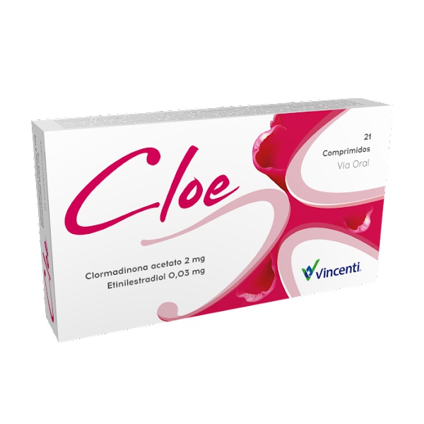 Cloe Clormadinona Acetato+Etinilestardiol 2Mg/0.03Mg X21 Comprimidos Vincenti
