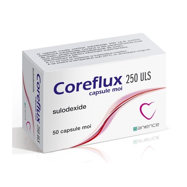 Coreflux Sulodexida 250Uls X 50 Cápsulas Blandas Sanience