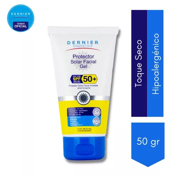 Dernier Protector Solar Facial En Gel Efecto Mate 50Spf 50Gr