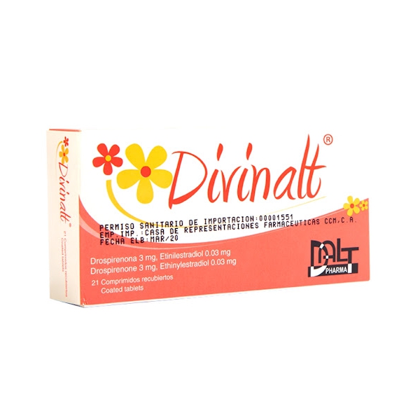 Divinalt Drospirenona+Etinilestradiol 3Mg/0.03Mg X 21 Comprimidos Dalt Pharma