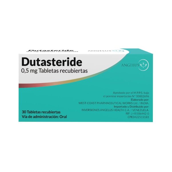 Dutasteride 0.5Mg X 30 Tabletas Angelus