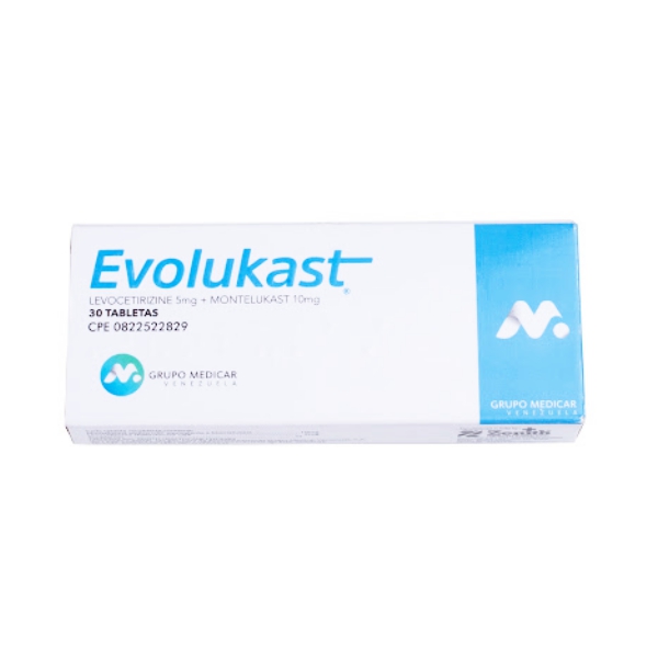 Evolukast Levocetirizina + Montelukast 5Mg/10Mg X 30 Tabletas Medicar