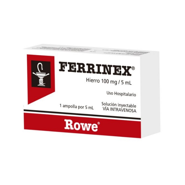 Ferrinex Ampolla I.V 100Mg/5Ml Rowe