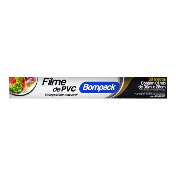 Filme De Pvc Transparente 30X28Cm Bompack 30M
