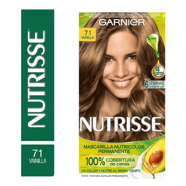 Garnier Nutrisse Tinte 71 Vainilla Rubio Ceniza Estuche