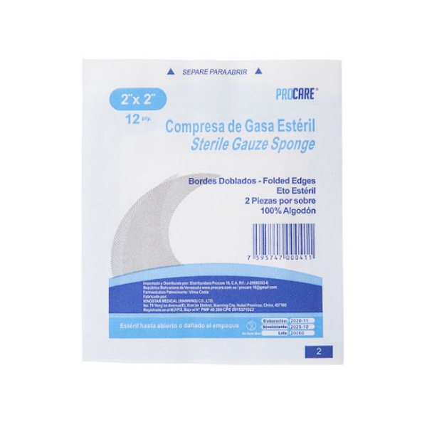 Gasa Esteril (2X2) Procare