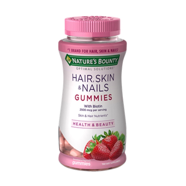 Hair Skin Nails X 180 Gomitas Fresa Nature´S Bountry
