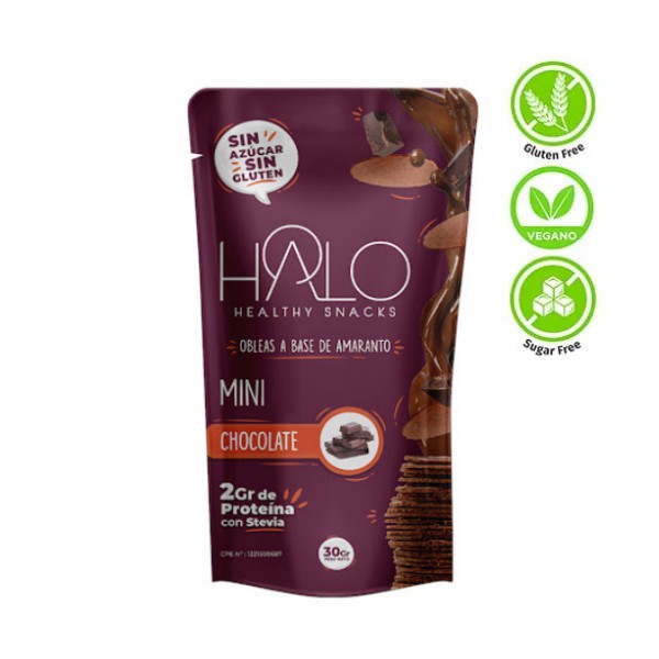 Halo Bites Obleas De Amaranto Chocolate 30G