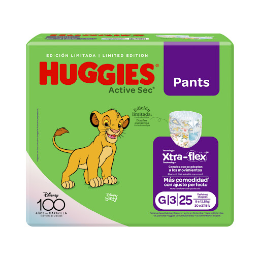 Huggies Pañal Active Sec Pants G X 25 Unidades