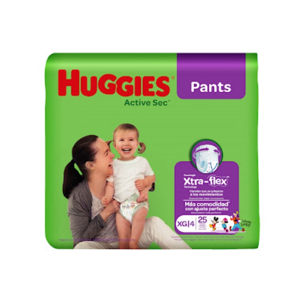 Huggies Pañal Active Sec Pants XG X 25 Unidades
