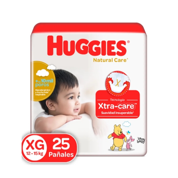 Huggies Pañal Natural Care Pañal Talla Xg X 25 Unidades