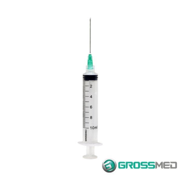 Jeringa 10Ml 21Gx1.1/2 Grossmed