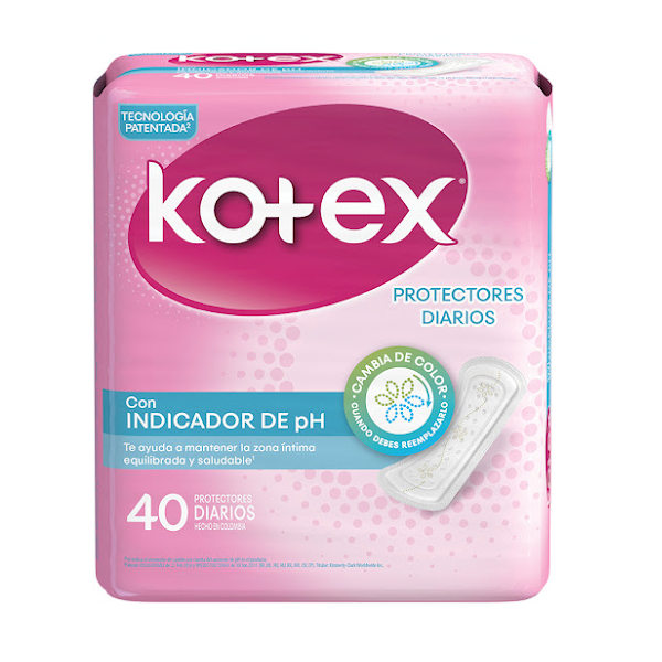 Kotex Protectores Diarios Indicador De Ph X 40 Unidades