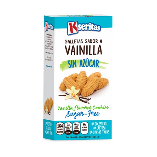 Kseritas Galletas Vainilla Sin Azúcar . 100Gr