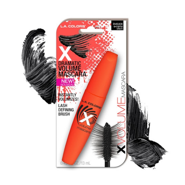 L.A. Color X Volume Máscara Extreme Black