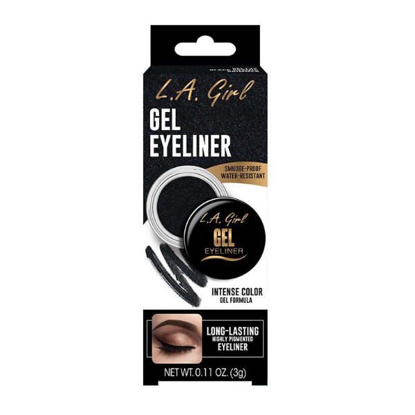 L.A. Girl Eyeliner Gel Black Cosmetic Shimmer
