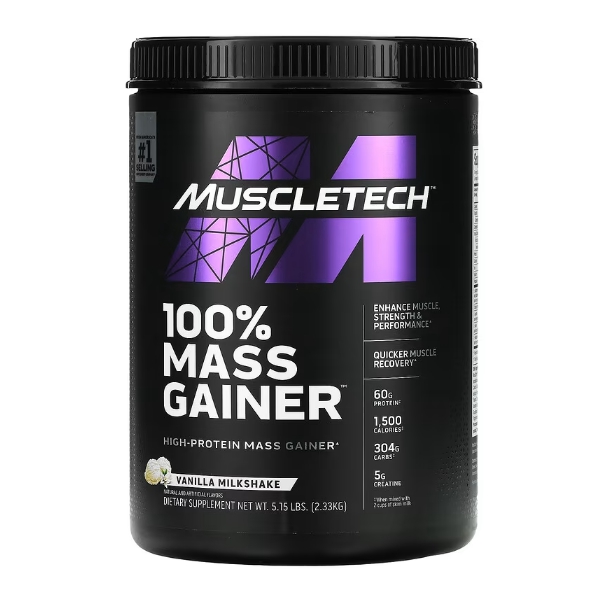 Muscletech 100% Mass Gainer Vainilla Milkshake. 2.33Kg.