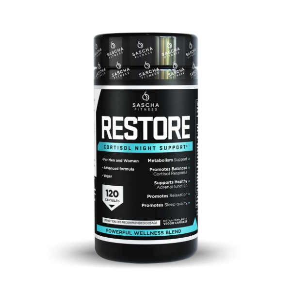 Restore Cortisol Night Support X 120 Cápsulas Sascha Fitness